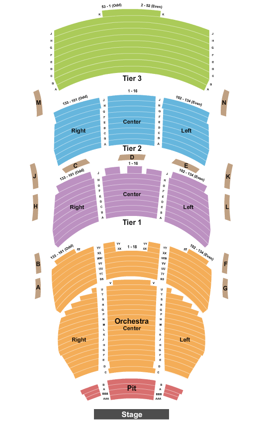 George S. and Dolores Dore Eccles Theater Book of Mormon Seating Chart